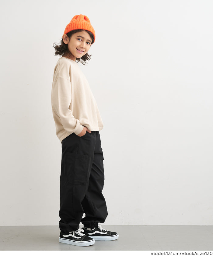 【保暖內刷毛】童裝秋冬款拉鍊工裝褲