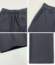 丹寧質感彈性闊腿褲