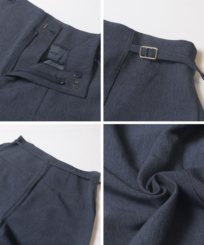 【可配套】單寧質感高腰西裝褲