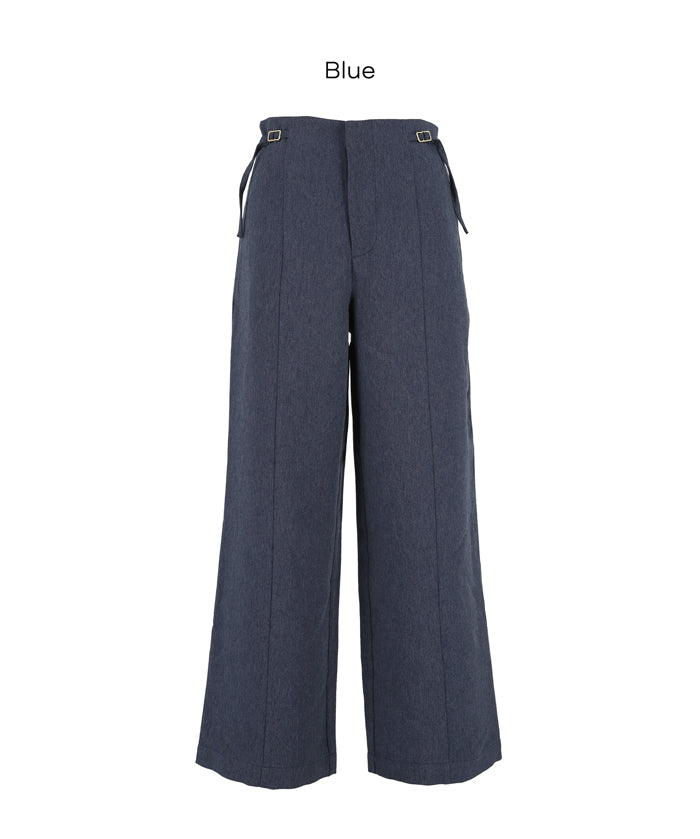 【可配套】單寧質感高腰西裝褲