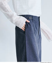 【可配套】單寧質感高腰西裝褲