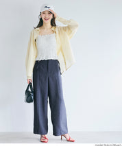 【可配套】單寧質感高腰西裝褲