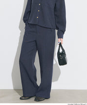 【可配套】單寧質感高腰西裝褲