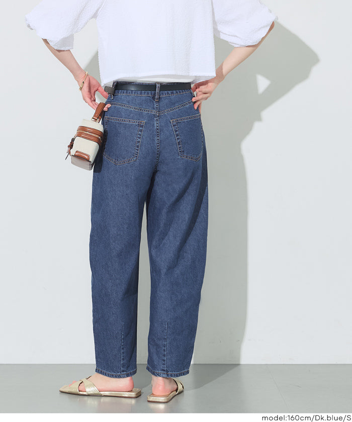 極輕無重力 水洗廓形彎刀牛仔褲 (Summer denim)