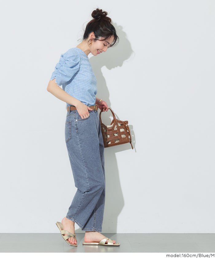 極輕無重力 水洗廓形彎刀牛仔褲 (Summer denim)