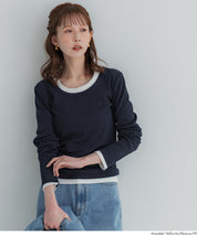 U領棉質長袖上衣