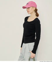 U領棉質長袖上衣