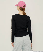 U領棉質長袖上衣