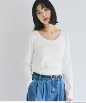 U領棉質長袖上衣