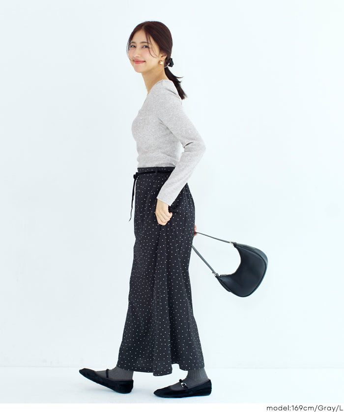 U領棉質長袖上衣