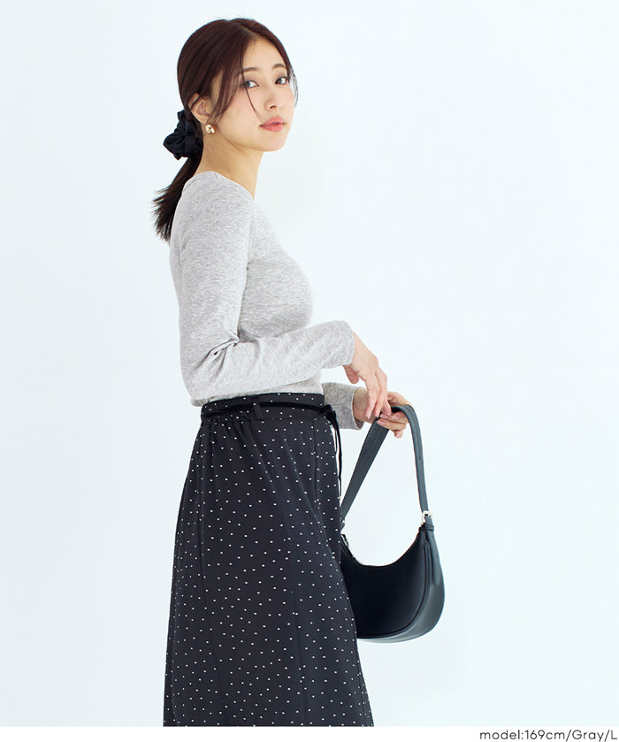 U領棉質長袖上衣