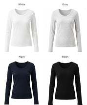 U領棉質長袖上衣