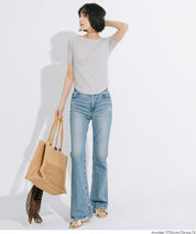 基礎款插肩袖五分袖上衣