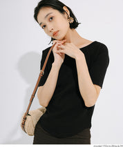 基礎款插肩袖五分袖上衣