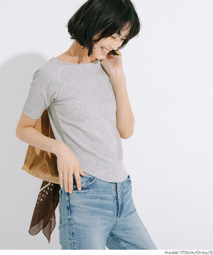 基礎款插肩袖五分袖上衣