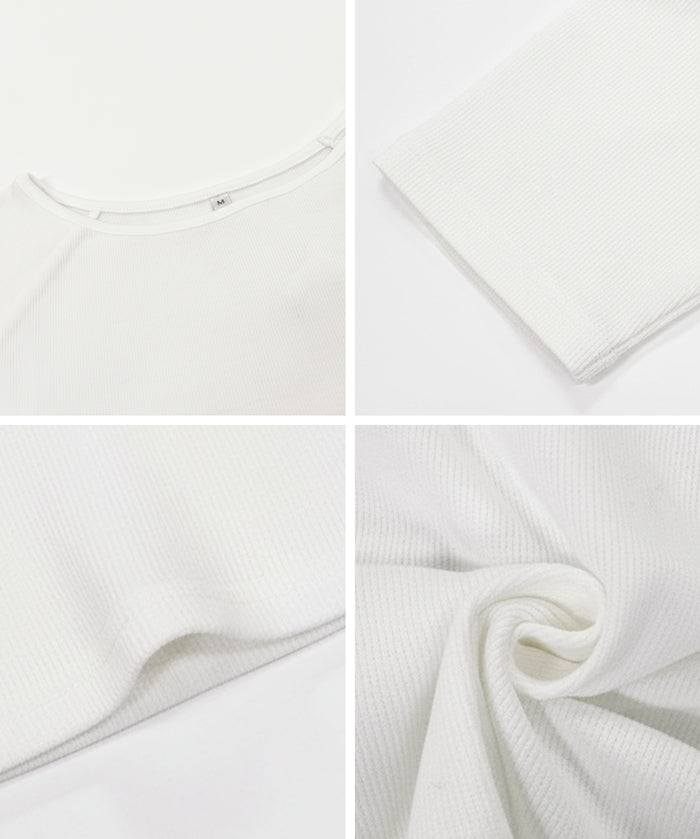 基礎款插肩袖五分袖上衣