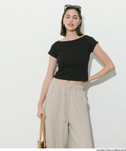 基礎款船領短袖上衣