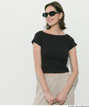 基礎款船領短袖上衣