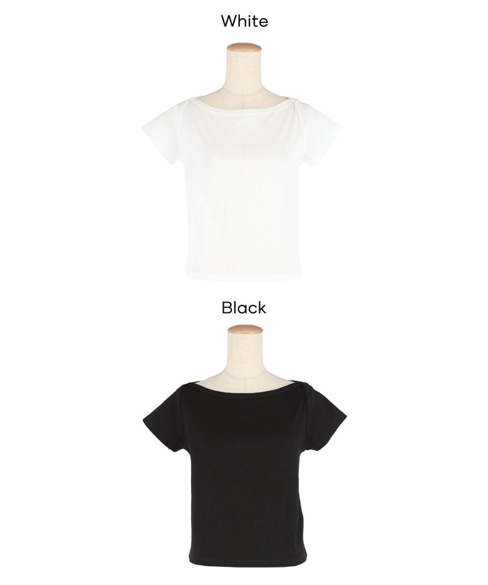 基礎款船領短袖上衣