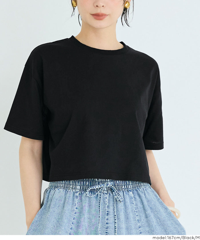 【早秋新品】 短版寬鬆圓領T恤