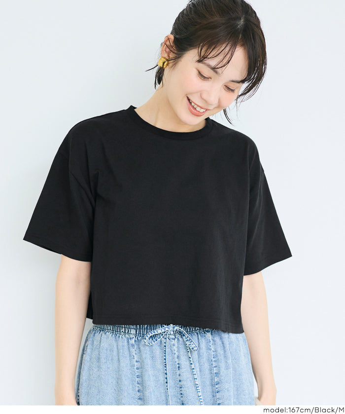 【早秋新品】 短版寬鬆圓領T恤