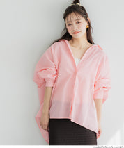 挺感棉質蝙蝠袖休閒襯衫 胸前口袋