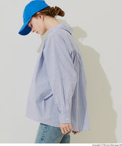 挺感棉質蝙蝠袖休閒襯衫 胸前口袋