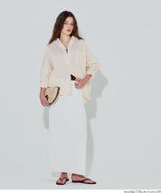 挺感棉質蝙蝠袖休閒襯衫 胸前口袋