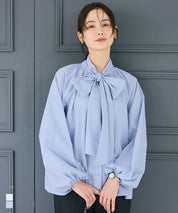 日系蝴蝶結長袖襯衫