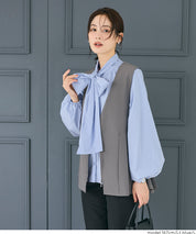 日系蝴蝶結長袖襯衫