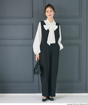 日系蝴蝶結長袖襯衫