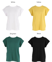 純色百搭法式袖上衣  (French sleeve T-shirt）