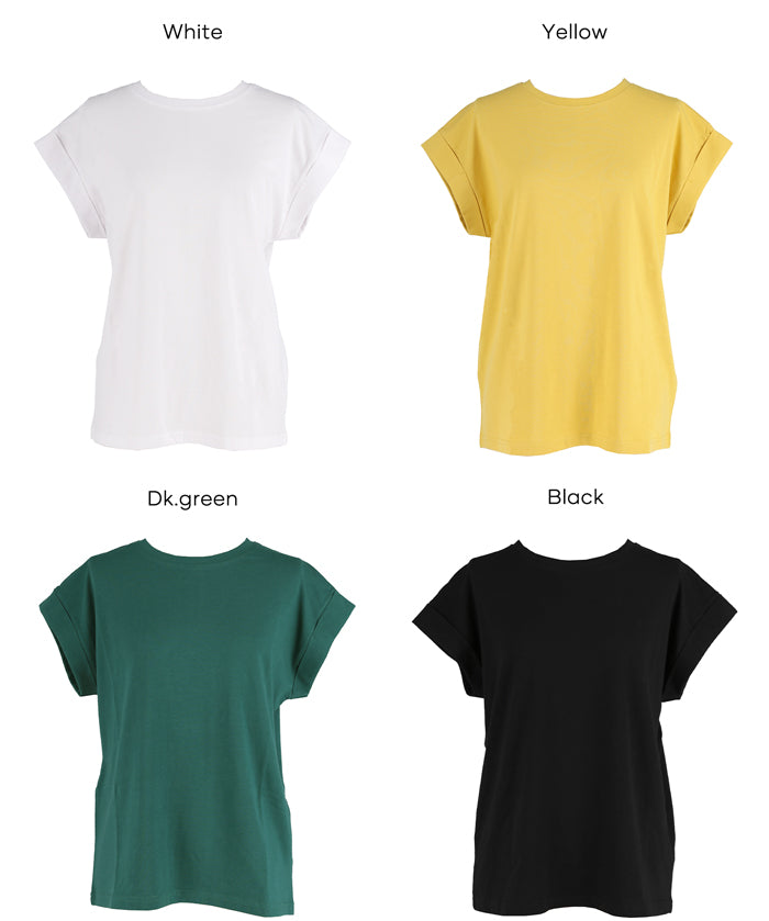 純色百搭法式袖上衣  (French sleeve T-shirt）