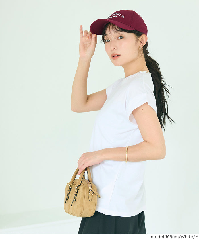 純色百搭法式袖上衣  (French sleeve T-shirt）
