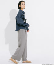 彈性高腰休閒西裝褲