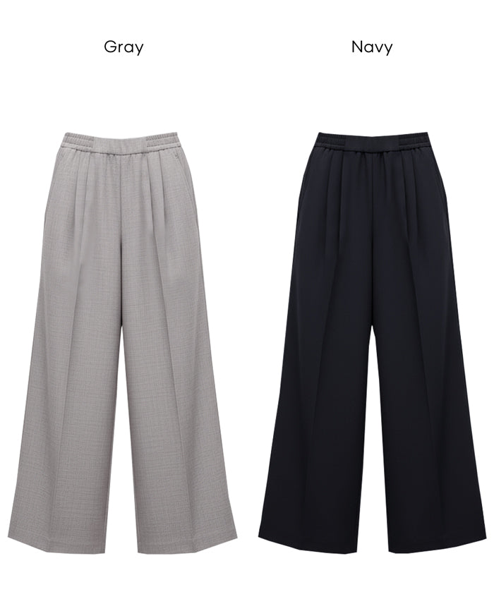 彈性高腰休閒西裝褲