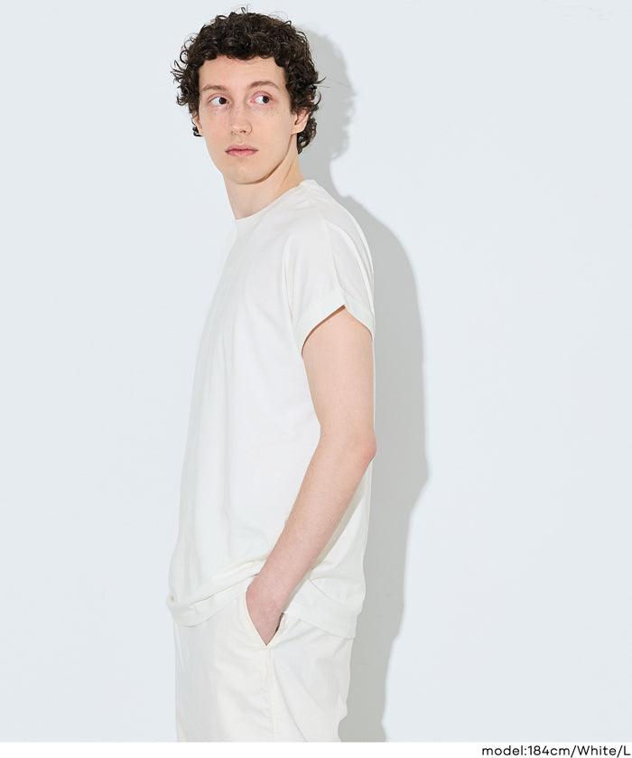 男裝柔軟棉質落肩無袖上衣 (Sleeveless cotton T-shirt)