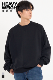 【重磅棉】男裝磨毛插肩袖長袖衛衣