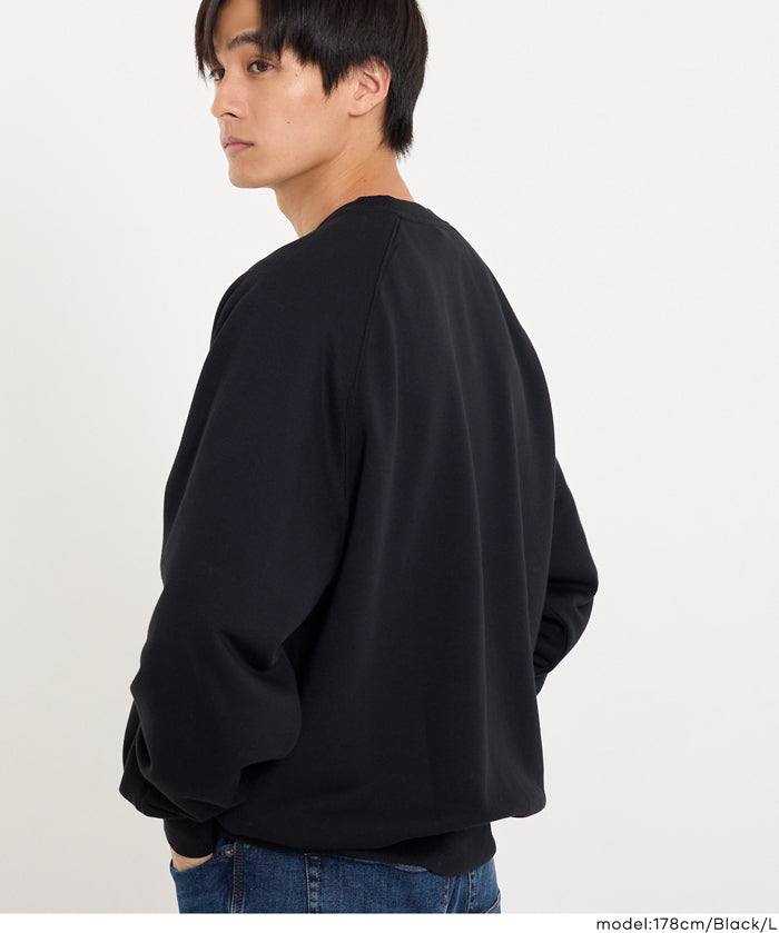 【重磅棉】男裝磨毛插肩袖長袖衛衣