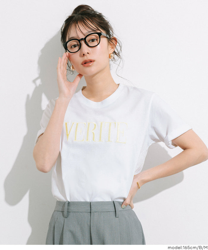 刺繡LOGOT恤合身短袖T恤 T-Shirt