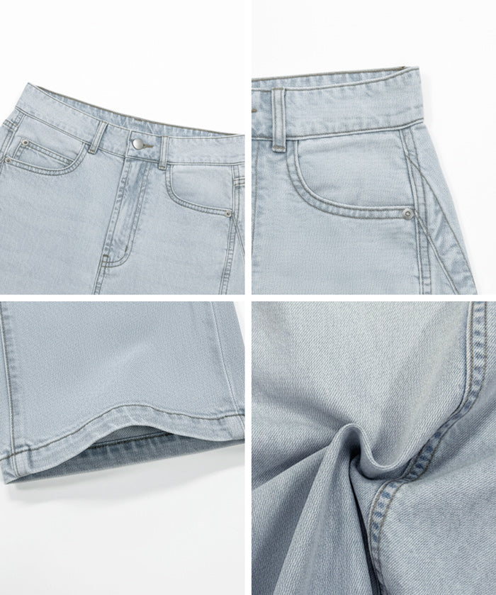 Ladies' Summer Loose Denim Curved Pants. Not available for mail order. Coca brand. [Worn by Rina Tanaka]