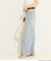 Ladies' Summer Loose Denim Curved Pants. Not available for mail order. Coca brand. [Worn by Rina Tanaka]