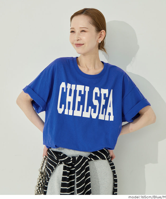 圓弧下擺LOGO寬鬆短袖T恤 T-Shirt