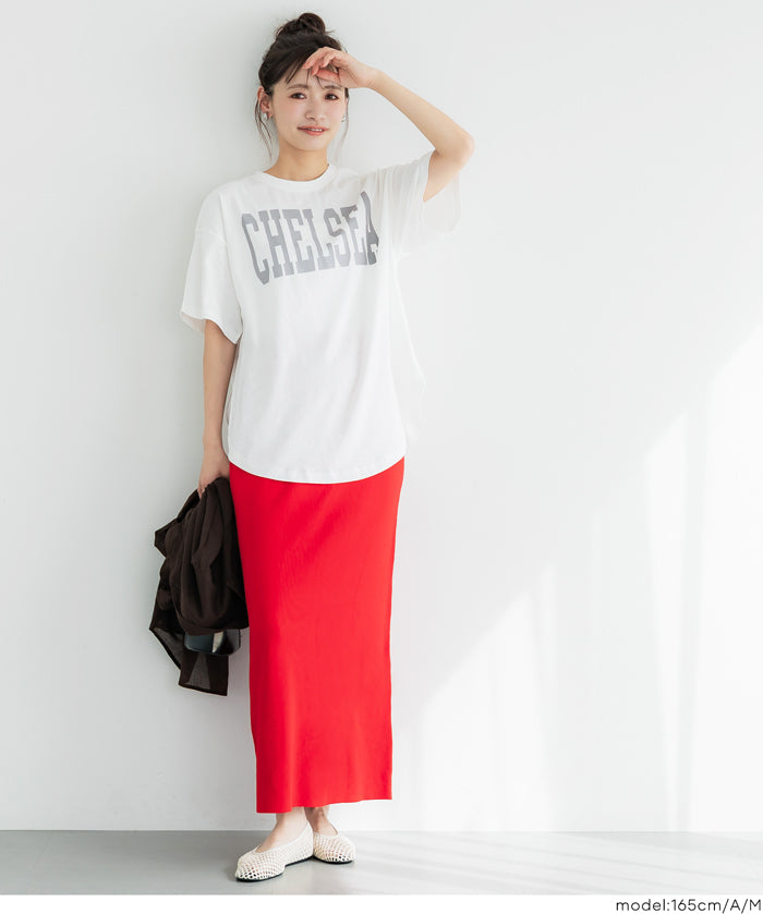 圓弧下擺LOGO寬鬆短袖T恤 T-Shirt