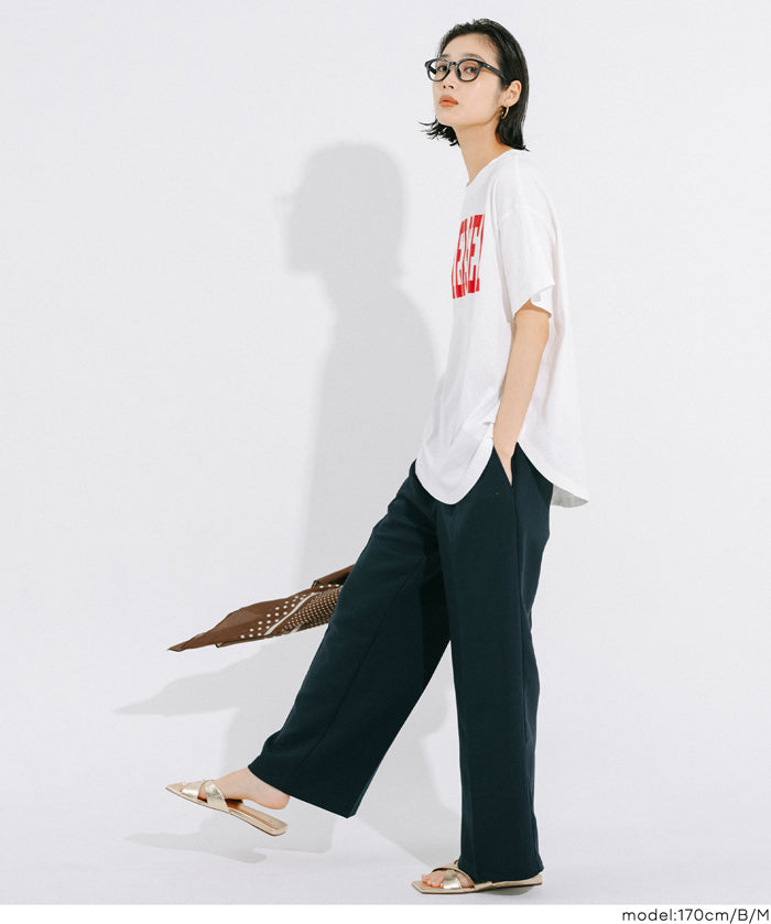 圓弧下擺LOGO寬鬆短袖T恤 T-Shirt