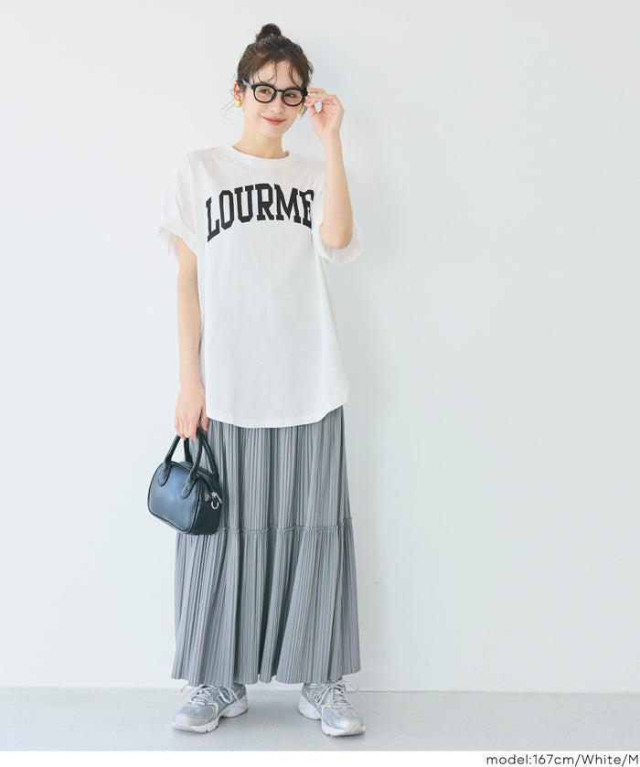 圓弧下擺LOGO寬鬆短袖T恤 T-Shirt