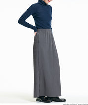 【保暖內刷毛】秋冬款百褶直筒長裙