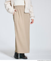 【保暖內刷毛】秋冬款百褶直筒長裙