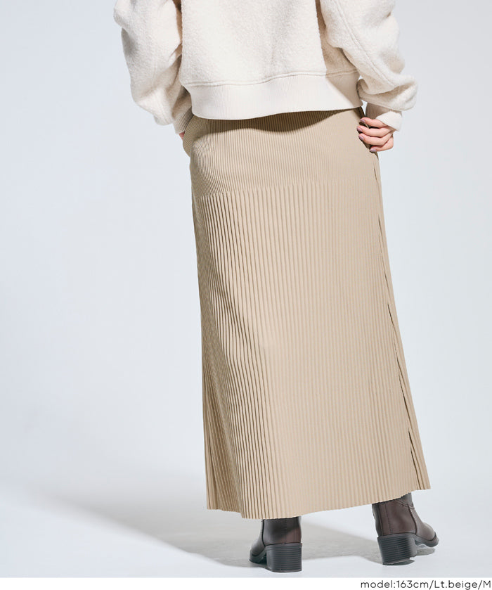 【保暖內刷毛】秋冬款百褶直筒長裙