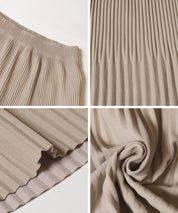 【保暖內刷毛】秋冬款百褶直筒長裙